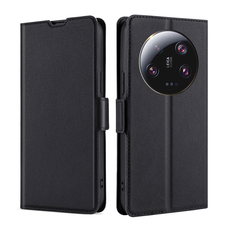 

For Xiaomi 13 Ultra 5G Ultra-thin Voltage Side Buckle Horizontal Flip Leather Phone Case(Black)