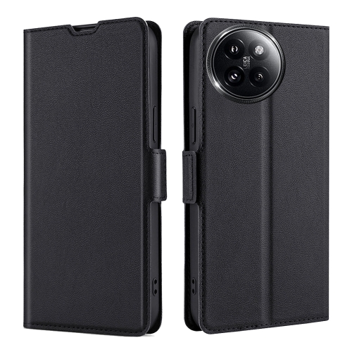 For Xiaomi Civi 4 Pro Ultra-thin Voltage Side Buckle Horizontal Flip Leather Phone Case(Black)