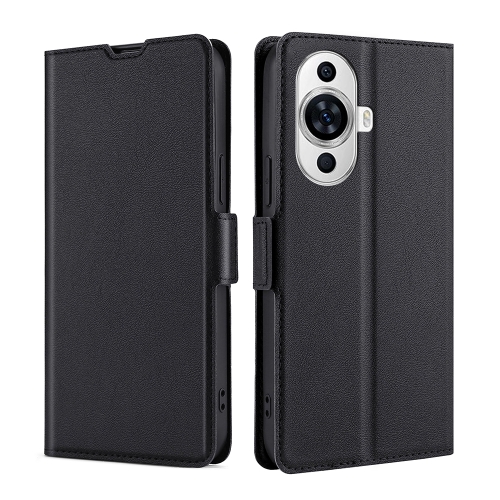 

For Huawei nova 11 4G Ultra-thin Voltage Side Buckle Horizontal Flip Leather Phone Case(Black)