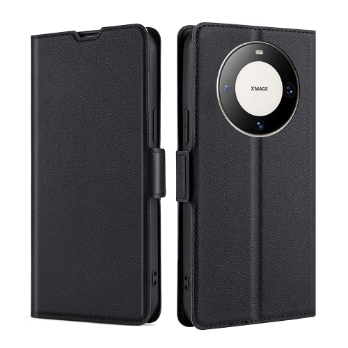 

For Huawei Mate 60 Pro / Pro+ Ultra-thin Voltage Side Buckle Horizontal Flip Leather Phone Case(Black)