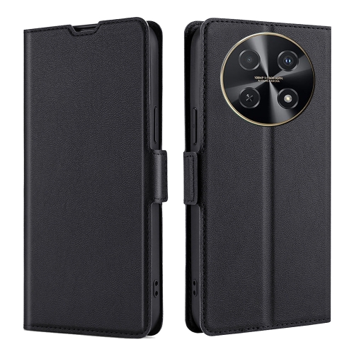 

For Huawei nova 12i 4G Ultra-thin Voltage Side Buckle Horizontal Flip Leather Phone Case(Black)