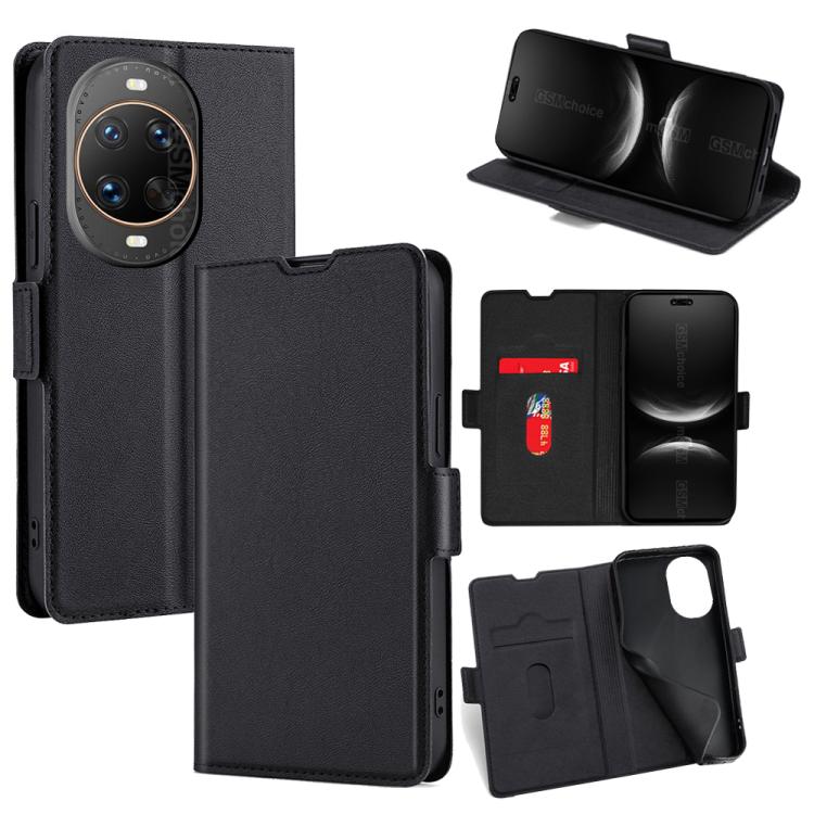 

For Huawei nova 14 Ultra 5G Ultra-thin Voltage Side Buckle Horizontal Flip Leather Phone Case(Black)