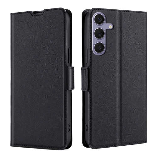 

For Samsung Galaxy S24+ 5G Ultra-thin Voltage Side Buckle Horizontal Flip Leather Phone Case(Black)