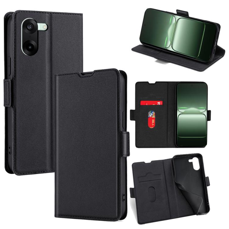 

For OnePlus Ace 5 Racing / Nord CE5 Ultra-thin Voltage Side Buckle Horizontal Flip Leather Phone Case(Black)