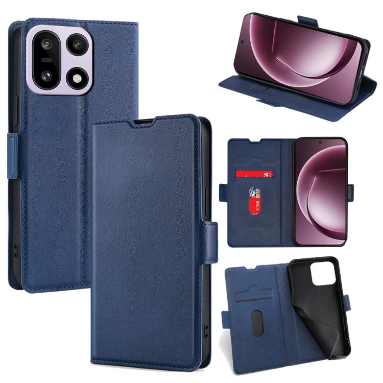 For OnePlus 15 5G Ultra-thin Voltage Side Buckle Horizontal Flip Leather Phone Case(Blue)