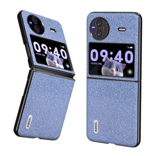 

For vivo X Flip ABEEL Diamond Black Edge Phone Case(Sapphire Blue)