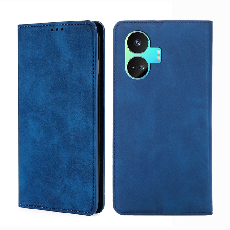 

For Realme GT Neo5 SE Skin Feel Magnetic Leather Phone Case(Blue)