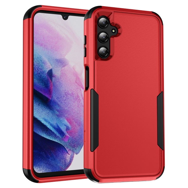 

For Samsung Galaxy A14 5G / A14 4G TPU + PC Shockproof Protective Phone Case(Red + Black)