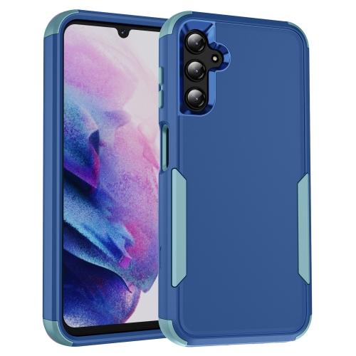 

For Samsung Galaxy A14 5G / A14 4G TPU + PC Shockproof Protective Phone Case(Royal Blue + Grey Green)