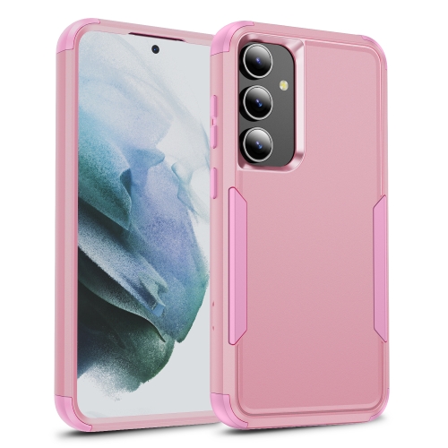 For Samsung Galaxy S24+ 5G TPU + PC Shockproof Protective Phone Case(Pink) summer new women s solid color appear thin fashion casual loose ice shreds covering meat high waisted drape floor mopping pants