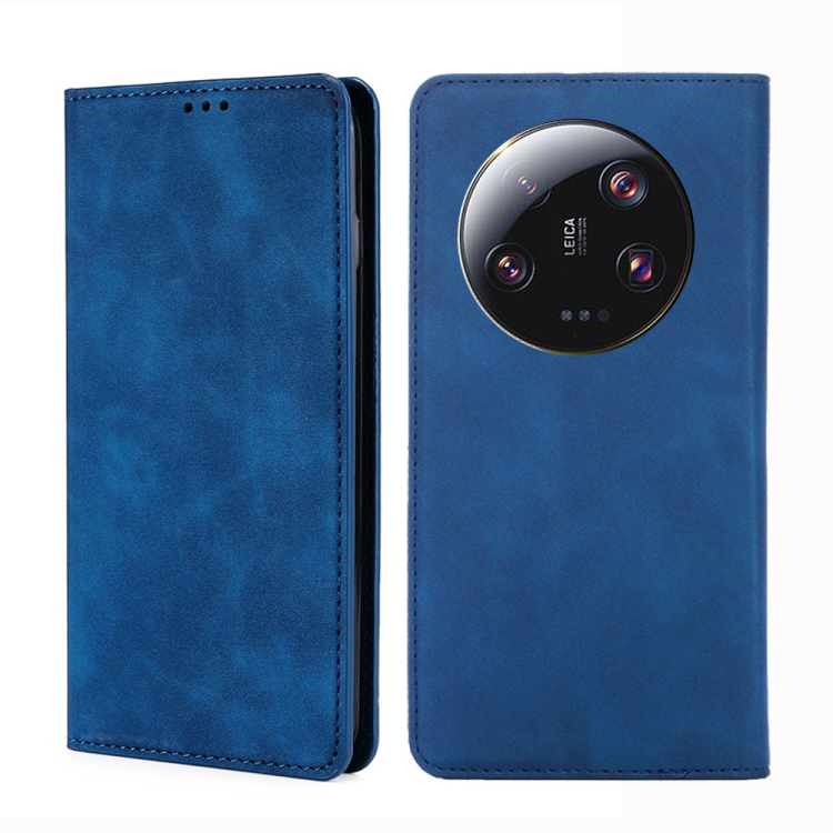 

For Xiaomi 13 Ultra 5G Skin Feel Magnetic Leather Phone Case(Blue)