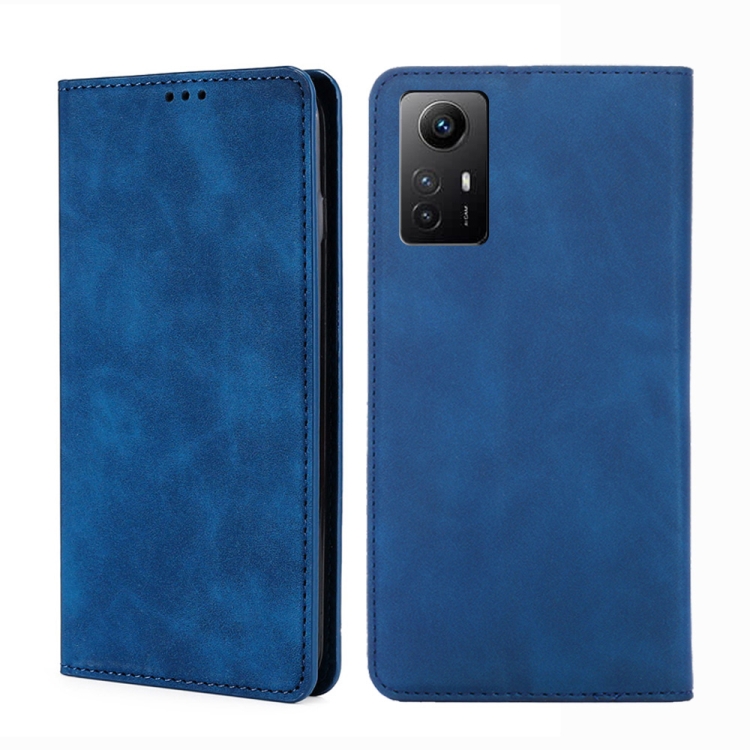 

For Xiaomi Redmi Note 12S 4G Skin Feel Magnetic Leather Phone Case(Blue)