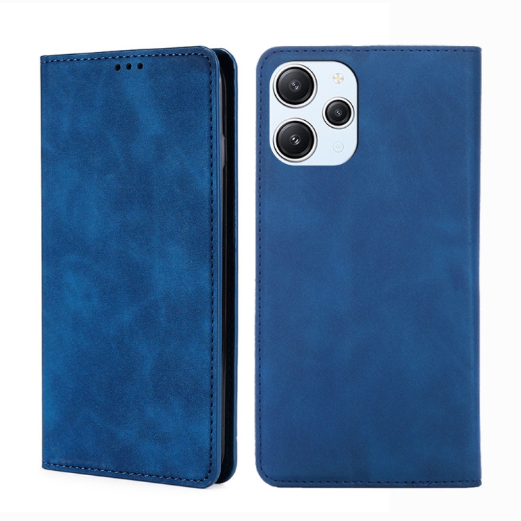 

For Xiaomi Redmi 12 4G Skin Feel Magnetic Leather Phone Case(Blue)