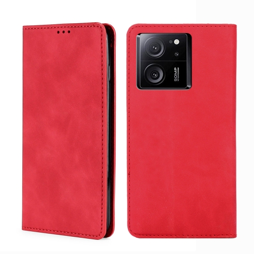

For Xiaomi Redmi K60 Ultra Skin Feel Magnetic Leather Phone Case(Red)