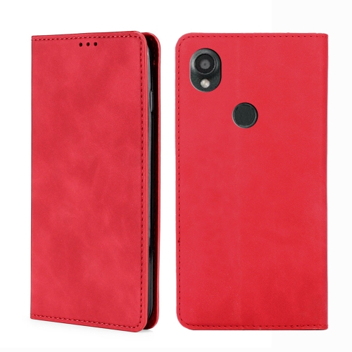 

For Kyocera Digno SX3-KYG02 Skin Feel Magnetic Leather Phone Case(Red)