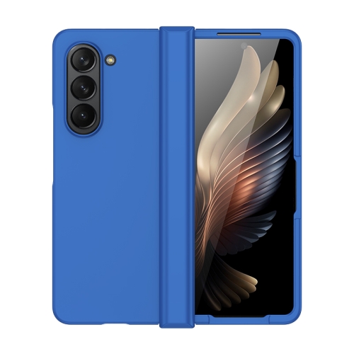 

For Samsung Galaxy Z Fold5 Skin Feel PC Phone Case with Hinge(Blue)