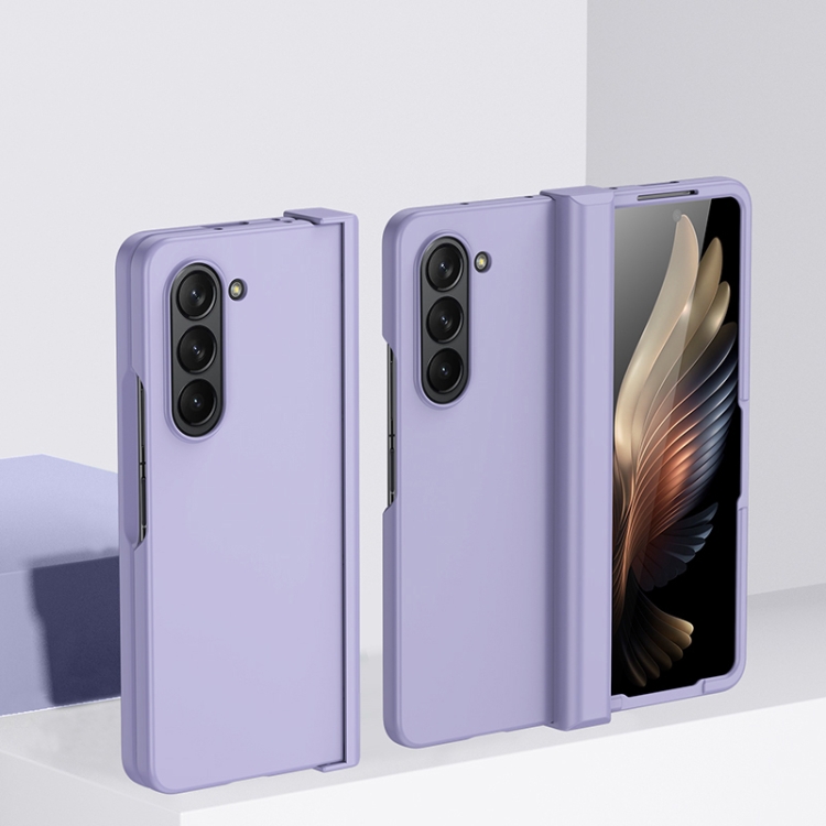 

For Samsung Galaxy Z Fold6 Skin Feel PC Phone Case with Hinge(Purple)