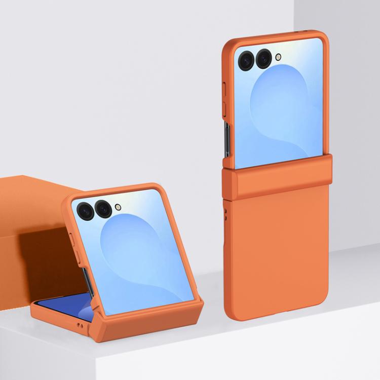 For Galaxy Z Flip8 5G Skin Feel PC Phone Case with Hinge(Orange)