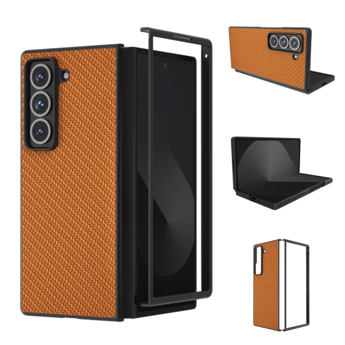 

For Samsung Galaxy Z Fold Special ABEEL Carbon Fiber Texture Protective Phone Case(Light Brown)