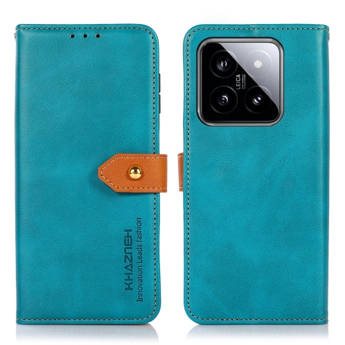 

For Xiaomi 14 Pro KHAZNEH Cowhide Texture Flip Leather Phone Case(Blue)