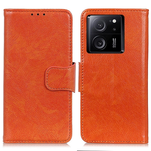 

For Xiaomi 13T / Redmi K60 Ultra Nappa Texture Horizontal Flip Leather Phone Case(Orange)