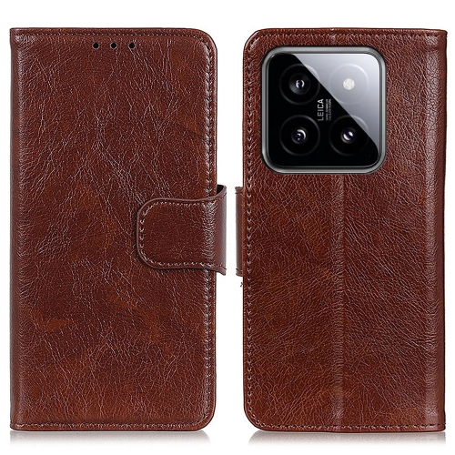 

For Xiaomi 14 Nappa Texture Horizontal Flip Leather Phone Case(Brown)