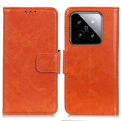

For Xiaomi 14 Pro Nappa Texture Horizontal Flip Leather Phone Case(Orange)