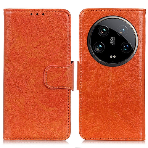

For Xiaomi 14 Ultra Nappa Texture Horizontal Flip Leather Phone Case(Orange)