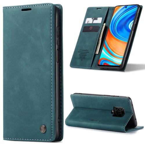 For Xiaomi Redmi Note 9 Pro/Note 9 Pro Max/Note 9s CaseMe 013 Multifunctional Horizontal Flip Leather Case, with Card Slot & Holder & Wallet(Blue) 5 pieces adjustable aluminum base sign holder number price label card cube tags jewelry dollar price display cube block kit