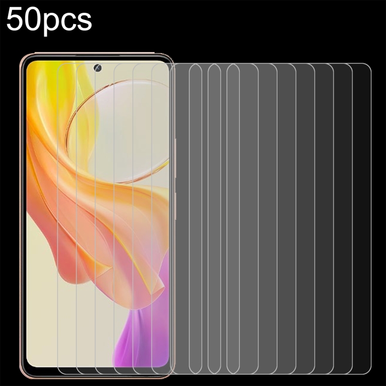 

For vivo Y78 50pcs 0.26mm 9H 2.5D Tempered Glass Film