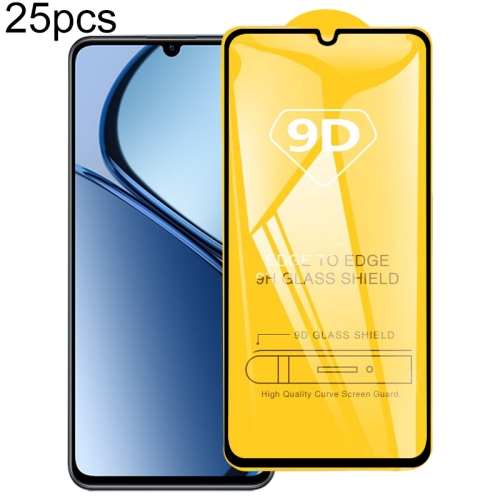 

For Realme C65s 25pcs 9D Full Glue Full Screen Tempered Glass Film