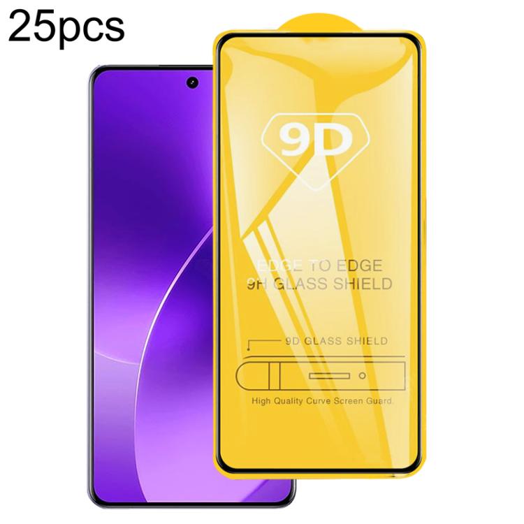 

For Realme 15 Pro 5G 25pcs 9D Full Glue Screen Tempered Glass Film