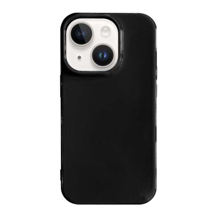 

For iPhone 14 Shockproof Solid Color TPU Phone Case(Black)