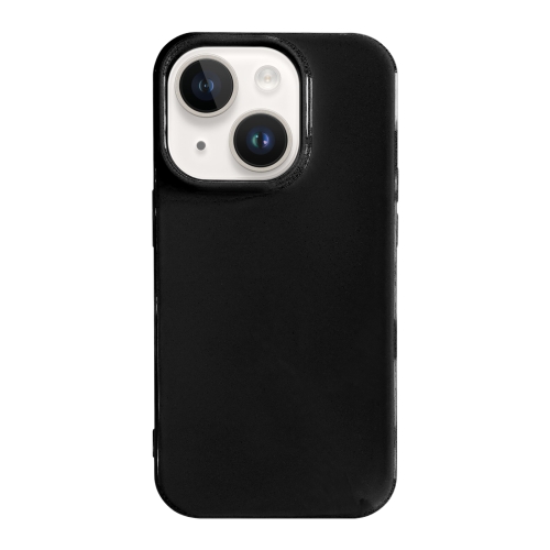 

For iPhone 14 Plus Shockproof Solid Color TPU Phone Case(Black)