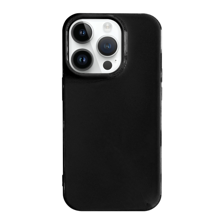 

For iPhone 14 Pro Max Shockproof Solid Color TPU Phone Case(Black)