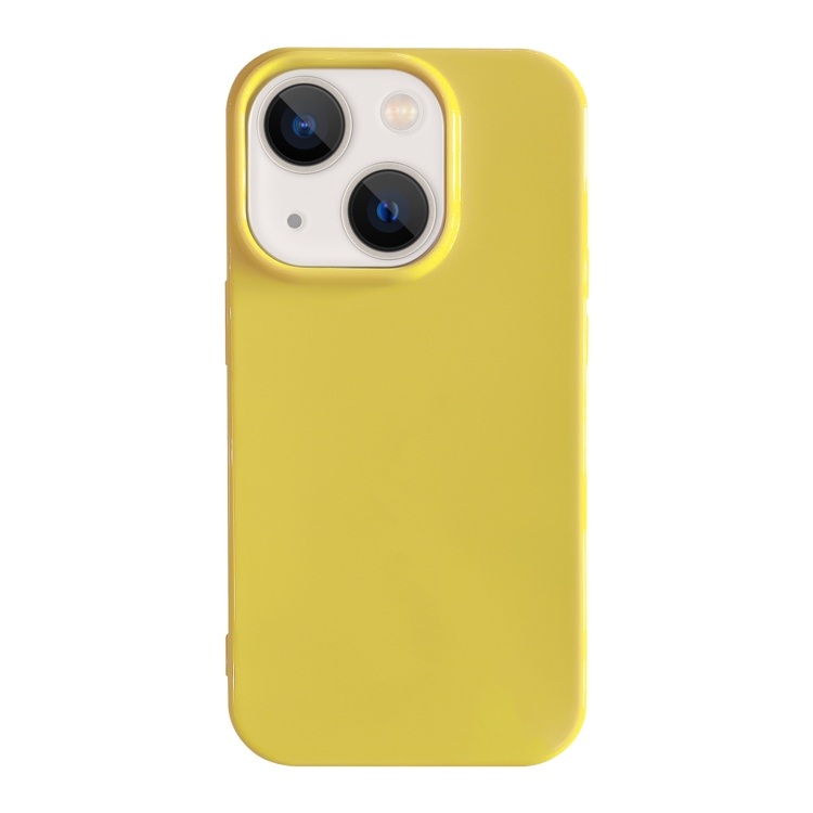 

For iPhone 13 Shockproof Solid Color TPU Phone Case(Yellow)