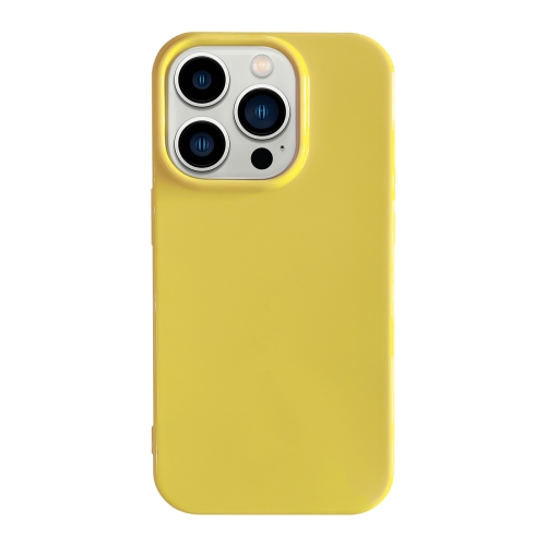 

For iPhone 13 Pro Max Shockproof Solid Color TPU Phone Case(Yellow)