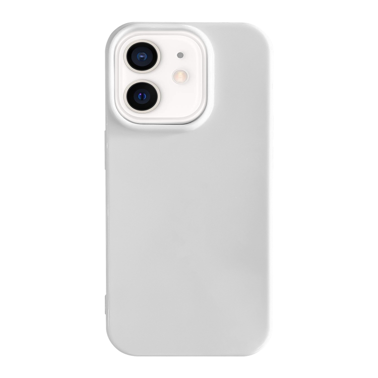 

For iPhone 12 Shockproof Solid Color TPU Phone Case(White)