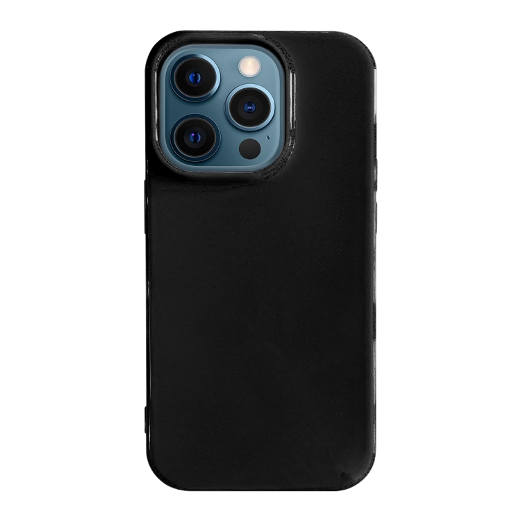 

For iPhone 12 Pro Max Shockproof Solid Color TPU Phone Case(Black)