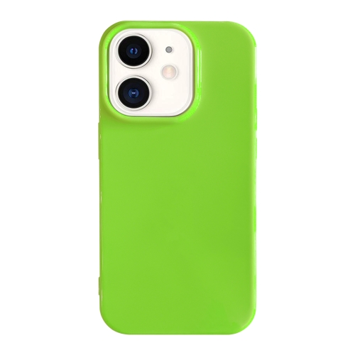 

For iPhone 11 Shockproof Solid Color TPU Phone Case(Fluorescent Green)