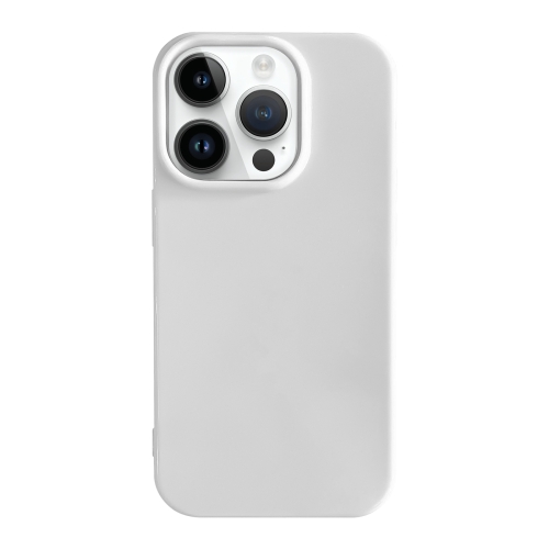 

For iPhone 15 Pro Max Shockproof Solid Color TPU Phone Case(White)