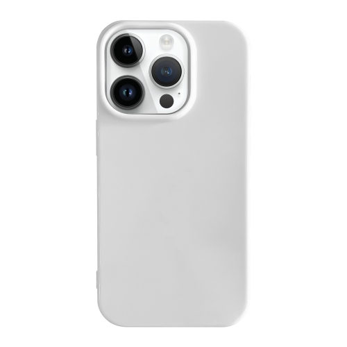 

For iPhone 15 Pro Shockproof Solid Color TPU Phone Case(White)