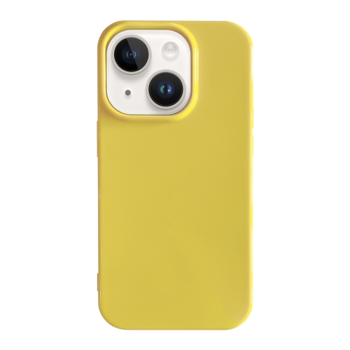

For iPhone 15 Plus Shockproof Solid Color TPU Phone Case(Yellow)