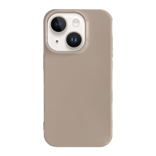 

For iPhone 15 Shockproof Solid Color TPU Phone Case(Khaki)