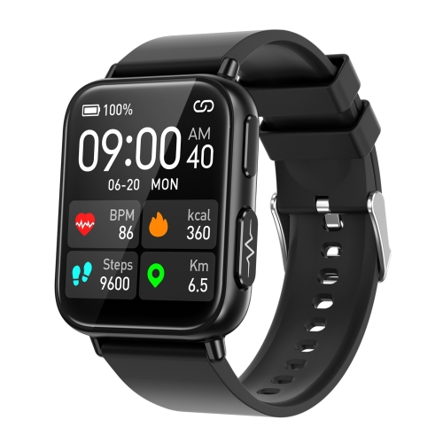 

TK10 1.91 inch IP68 Waterproof Silicone Band Smart Watch Supports AI Medical Diagnosis/ Blood Oxygen / Body Temperature Monitoring(Black)