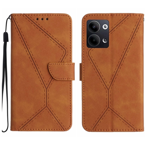 

For OPPO Reno9/Reno9 Pro 5G Stitching Embossed Leather Phone Case(Brown)