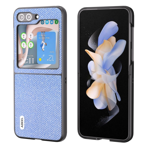 

For Samsung Galaxy Z Flip5 ABEEL Diamond Series Black Edge Phone Case(Sapphire Blue)