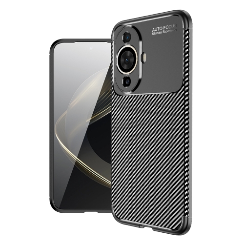 

For Huawei nova 11 Carbon Fiber Texture Shockproof TPU Phone Case(Black)