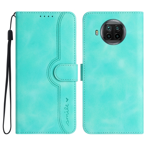 

For Xiaomi Mi 10T Lite 5G Heart Pattern Skin Feel Leather Phone Case(Light Blue)