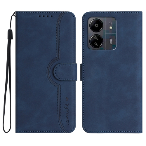 

For Xiaomi Redmi 13C Heart Pattern Skin Feel Leather Phone Case(Royal Blue)